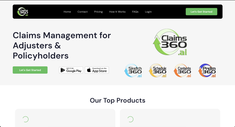 Claims360 app screenshot